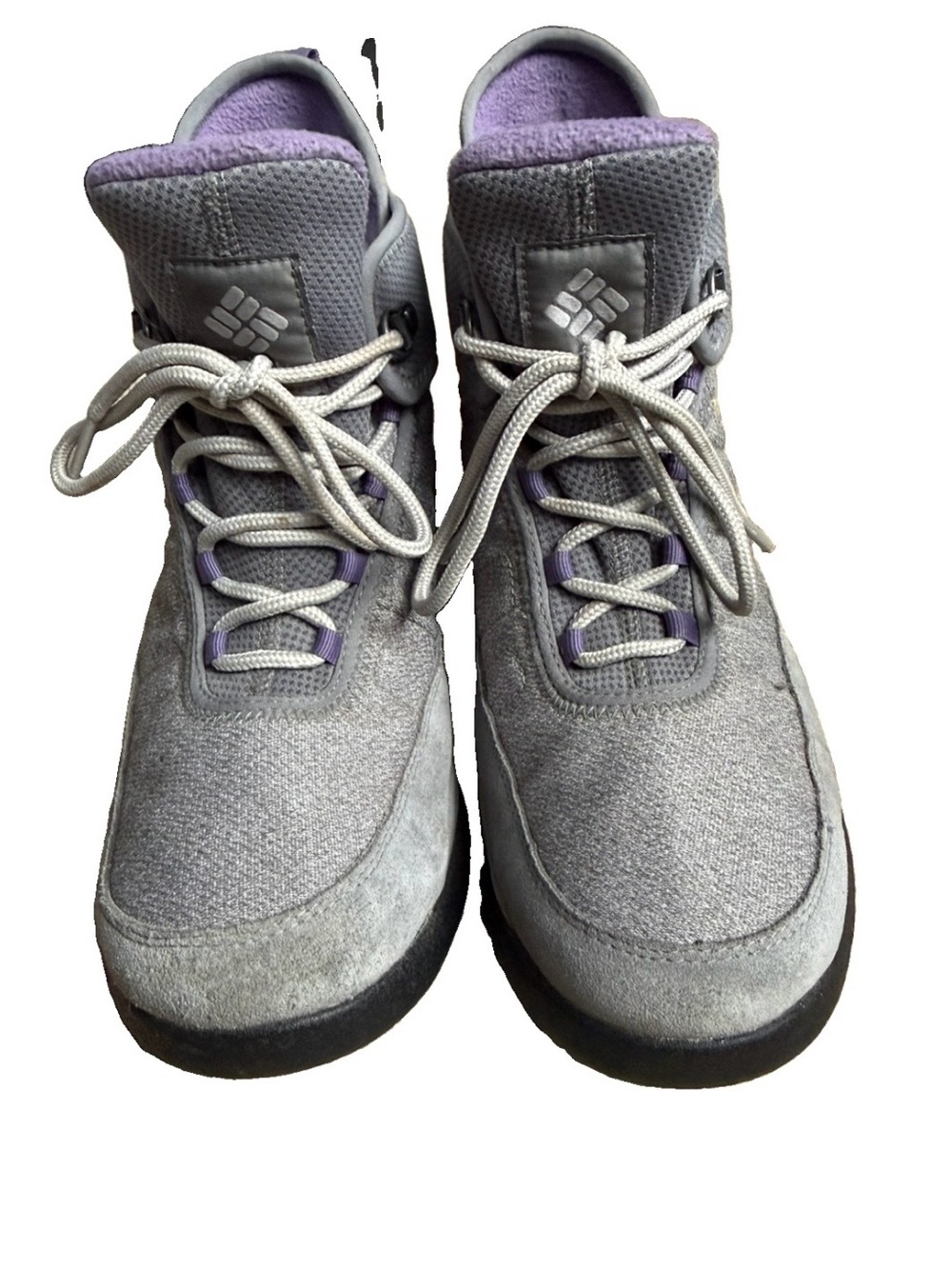 Columbia Gray and Lavender Women's Lace-Up Hiking /SnowWaterproof Boots Size 8